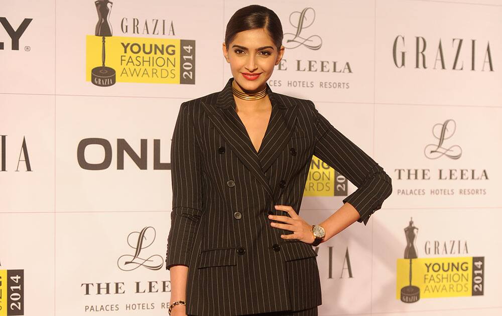 Sonam Kapoor at the Grazia Young Fashion Awards 2014 in Mumbai. DNA