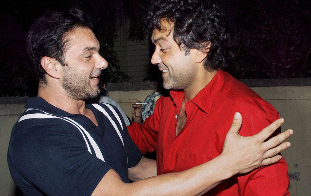 Sohail Khan (L) and Bobby Deol (R) at the premier of new show Ek Haseena Thi at Bandra in Mumbai. DNA