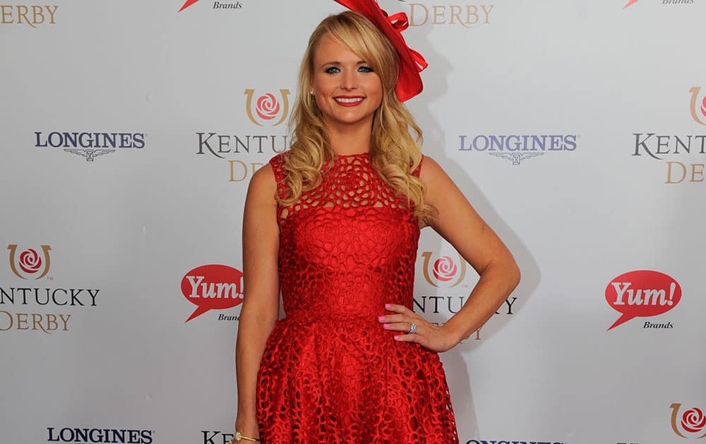 Miranda Lambert is photographed at the 140th Kentucky Derby in Louisville Ky.