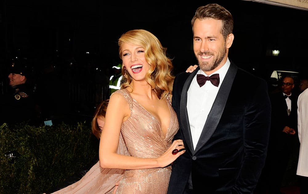 Blake Lively and Ryan Reynolds attend The Metropolitan Museum of Art's Costume Institute benefit gala celebrating `Charles James: Beyond Fashion`in New York. 