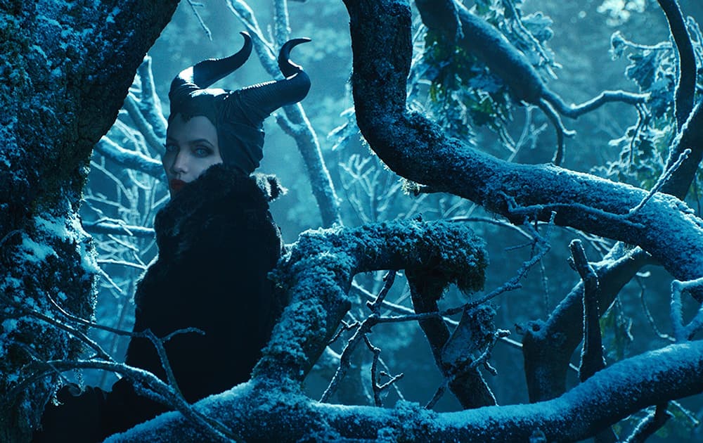 This image released by Disney shows Angelina Jolie in a scene from 'Maleficent,' expected for nationwide release on May 30.