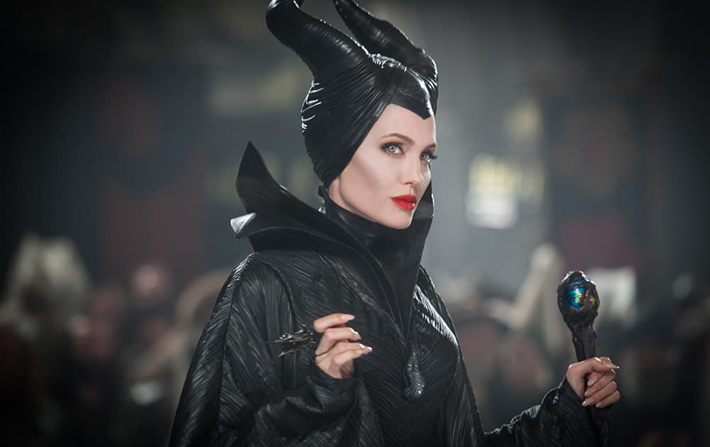 This image released by Disney shows Angelina Jolie in a scene from 'Maleficent.'