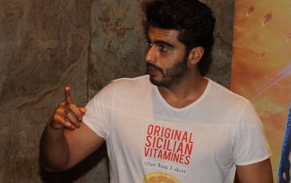 `HEADED HOME: Arjun Kapoor` at the screening of movie ‘X-Men Days of Future Past’ in Mumbai.- DNA