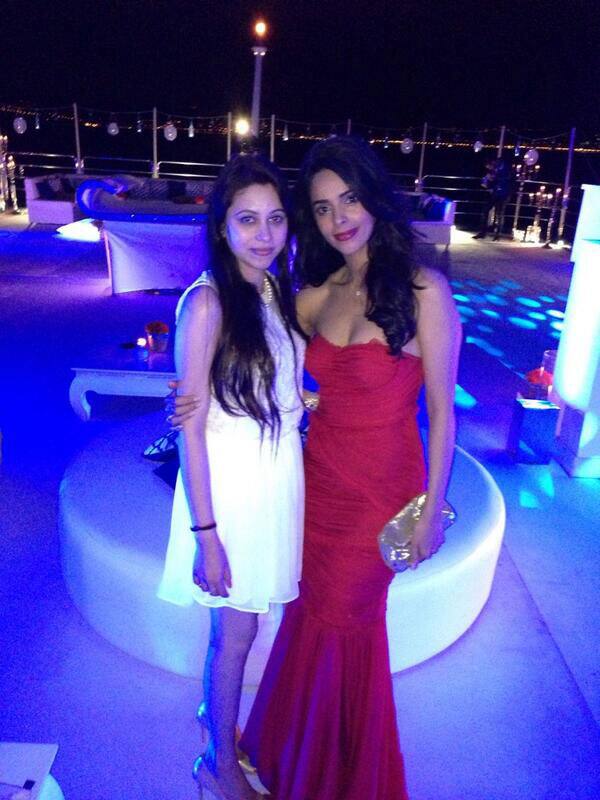 Mallika Sherawat - At Paul Allen's super yacht Octopus, girls night out:). Pic Courtesy: Twitter