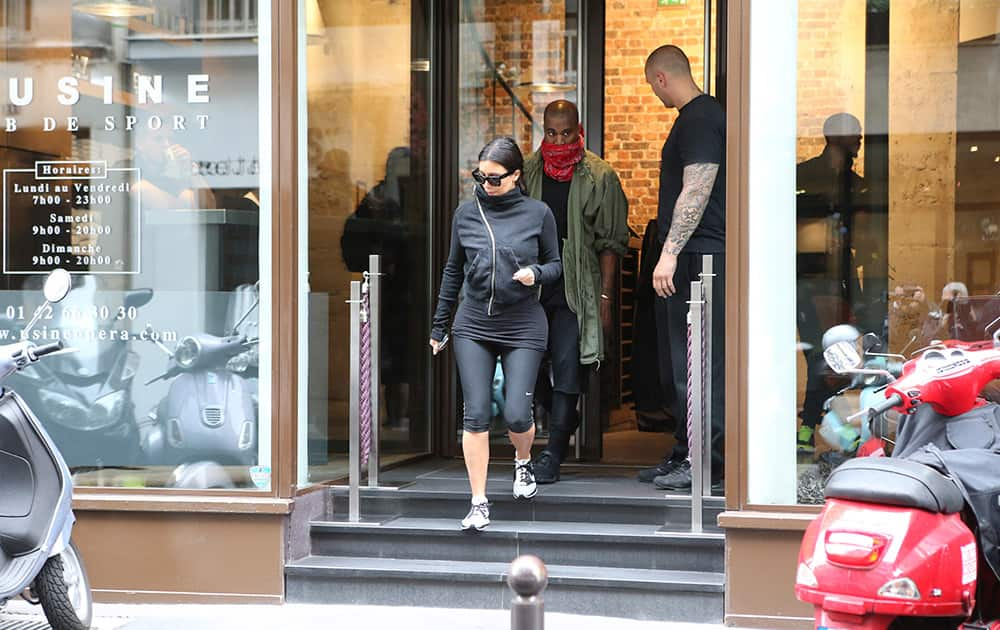 Kim Kardashian and U.S rap singer Kanye West leave a fitness center in Paris. The gates of the Chateau de Versailles, once the digs of Louis XIV, will be thrown open to Kim Kardashian, Kanye West and their guests for a private evening this week ahead of their marriage.