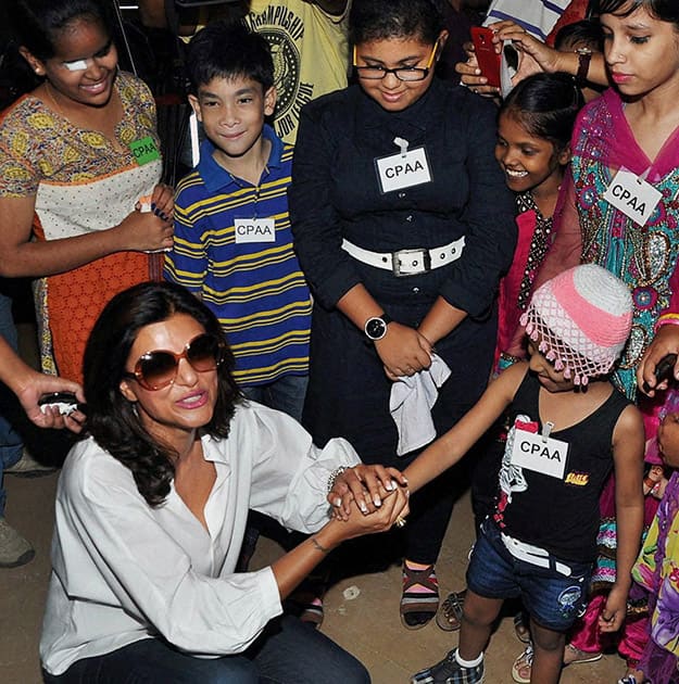 Sushmita Sen celebrates 20 years of her winning the 'Miss Universe' title in Mumbai.