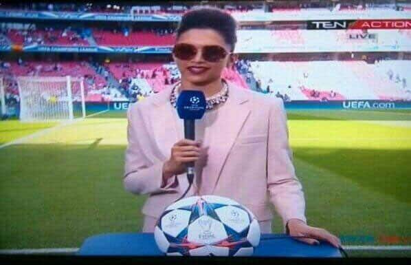 Deepika Padukone - Deepika at the #UEFAChampionsLeague Final. Pic Courtesy: Twitter