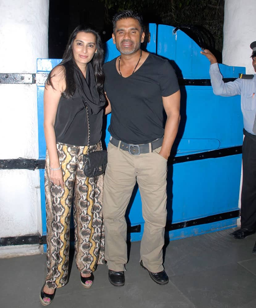 Mana and Suniel Shetty during the success party of the film Heropanti in Mumbai. DNA