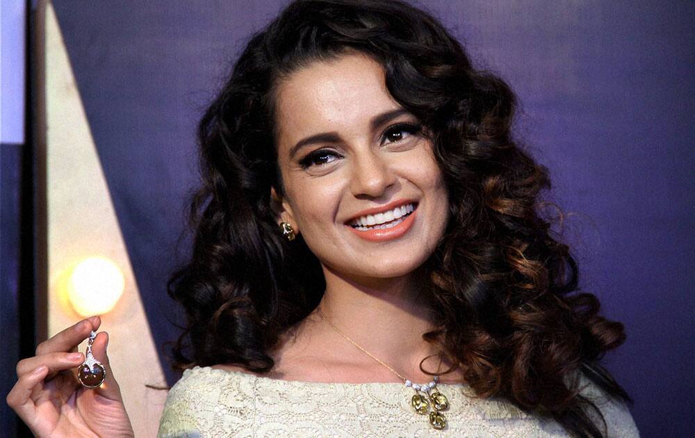 Bollywood actor Kangana Ranaut during the launch of Tanishq IVA 2 collection in Mumbai.