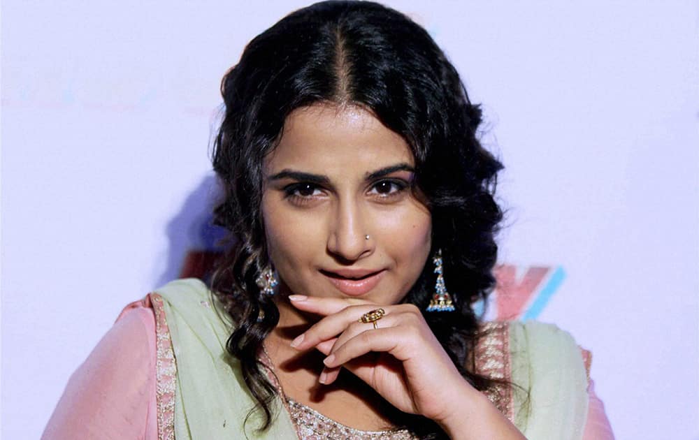 Vidya Balan poses during the trailer launch of the forthcoming Hindi film 'Bobby Jasoos' in Mumbai.