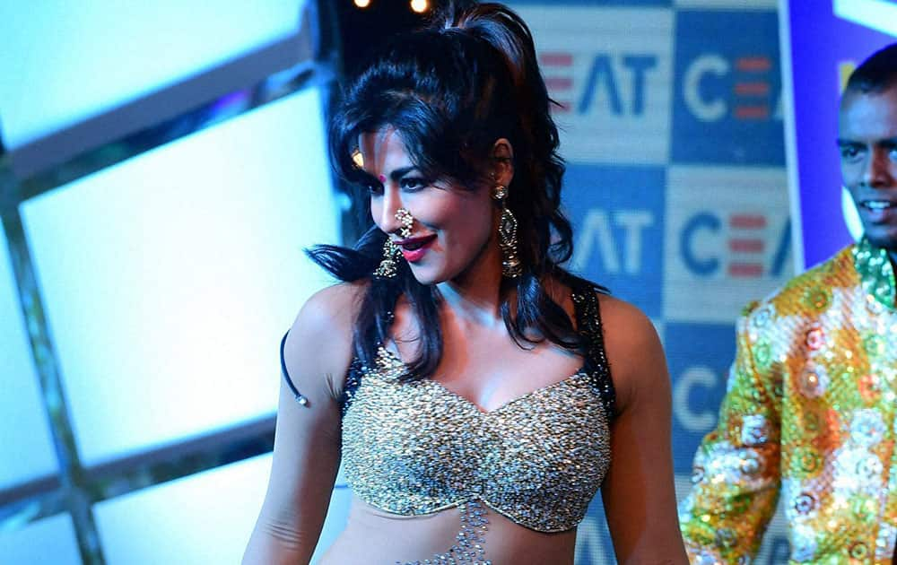 Actress Chitrangada Singh performs during the CEAT International Cricket Awards 2014 in Mumbai.