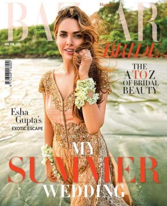 Esha Gupta - Guys chk out my summer cover for @BazaarBrideIn. Thanks @MohitRaich.  Pic Courtesy: Twitter