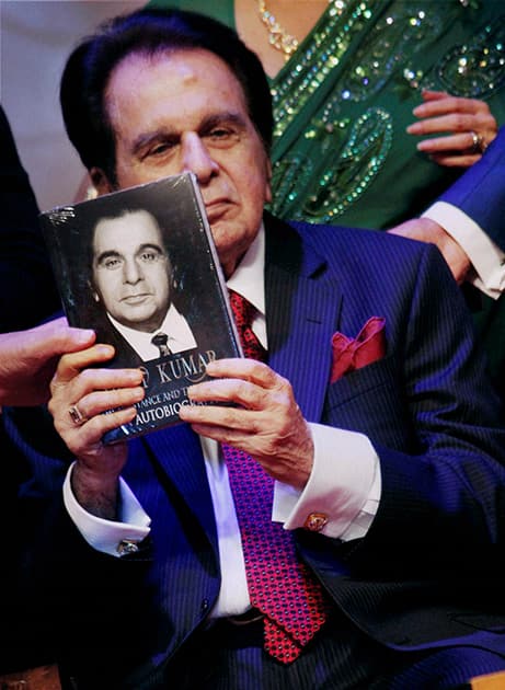 Dilip Kumar during the launch of his biography in Mumbai.