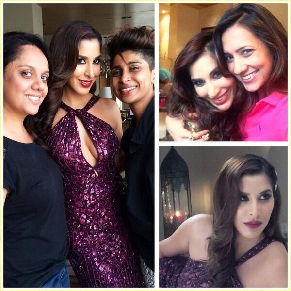 SOPHIE CHOUDRY - Massive tku to my amazing team @divyachablani15 @smehraa & Shefali from @bbluntindia #RaatAkeliHai. Pic Courtesy: Twitter