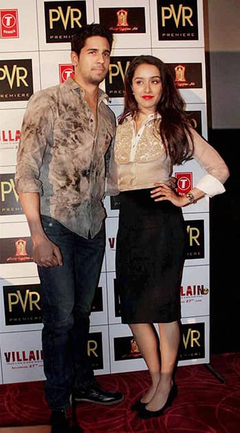 Sidharth Malhotra & Shraddha Kapoor at a promotional event of their upcoming film Ek Villain in Delhi.