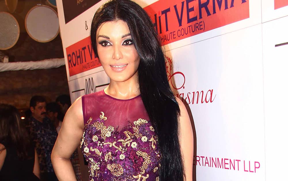 Koena Mitra walked for designer Rohhit Verma in Mumbai. dna