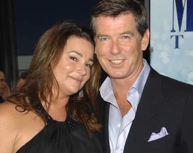 Actor Pierce Brosnan and wife Keely Shaye Smith attend a film premiere in New York. 