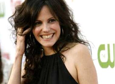 Actress Mary-Louise Parker smiles at the CBS, CW & Showtime press tour party in Hollywood, California on July 18.