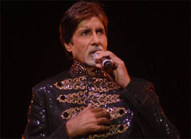 Amitabh Bachchan speaks during the 'Unforgettable' show in Canada.