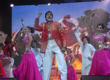 Big B hits the floor during the 'Unforgettable' show in Canada.