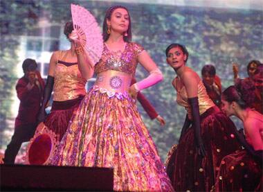 Preity Zinta adds zing to her performance during the 'Unforgettable' show in Toronto.