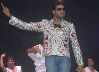 Abhishek Bachchan rocks the stage during the 'Unforgettable' show in Toronto.