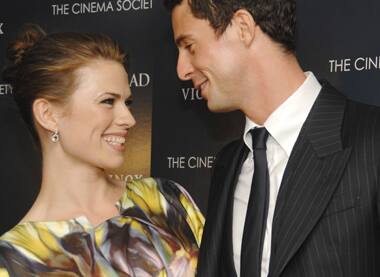 Actress Hayley Atwell, left, and actor Matthew Goode attend a Cinema Society hosted screening of 