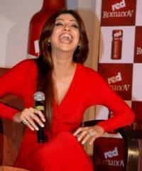 Actress Shilpa Shetty at the launch of a product in Noida. 