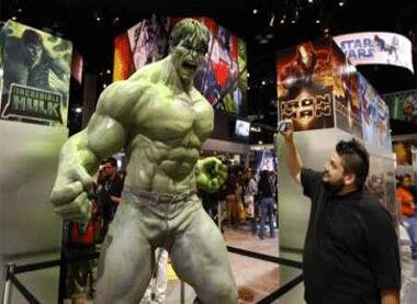 A life size Incredible Hulk at the 39th annual Comic Con Convention in San Diego