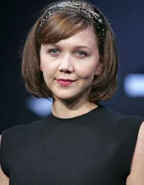 Maggie Gyllenhaal poses during a news conference for 