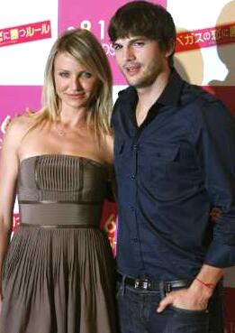 Cameron Diaz and actor Ashton Kutcher promote their film 