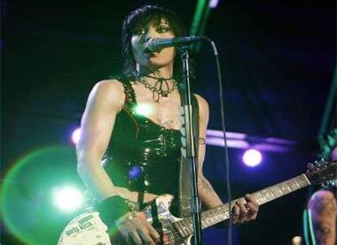 Joan Jett performs with her band The Blackhearts in LA 