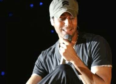 Enrique Iglesias performs during a promotional event in Dubai.