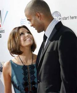 Eva Longoria Parker and husband Tony Parker at the taping of the 2008 