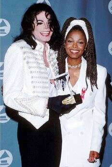 Good times: Michael Jackson with his sister Janet Jackson.