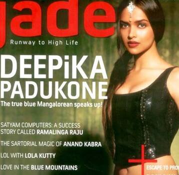 Dazzling Deepika on the cover of newly launched magazine Jade.