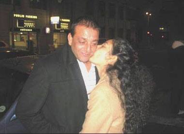 Love in the air, Sanjay Dutt and wife Manyata share a cosy moment in Bangkok.