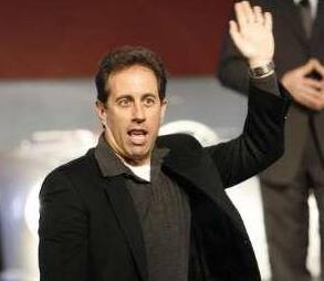 Jerry Seinfeld at a Porsche presentation during the LA Auto Show.