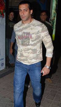 Bollywood's bad boy Salman Khan at the special screening of his latest film, 'Yuvvraaj'.