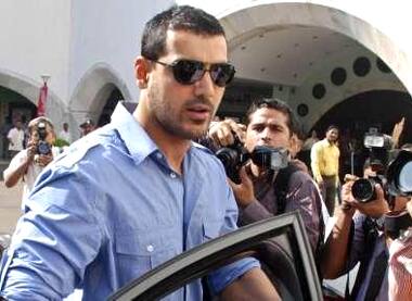 John Abraham arrives at three-day long food fair and exhibition in Mumbai. 