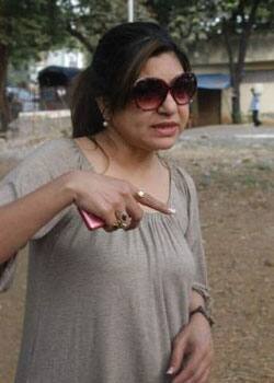 Singer Alka Yagnik attends the anti Pakistan artists meet held in Mumbai.