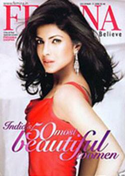 'Fashin'able Priyanka Chopra poses for the cover of Femina mag's five-cover December issue.