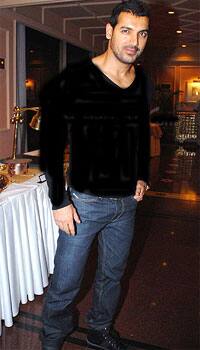 B-town hottie John Abraham spotted at a media event.