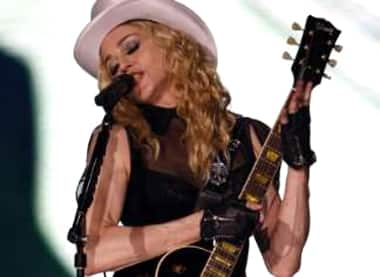 Madonna performing her favourite numbers at her 'Sweet and Sticky' tour.