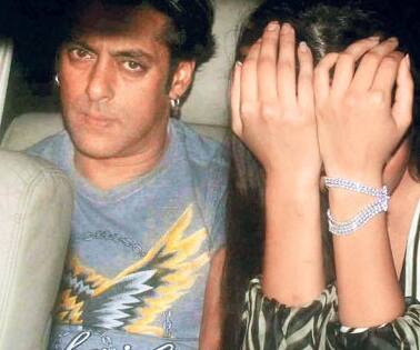 Angry man Salman Khan and much embarrassed Katrina Kaif leave the venue of her infamous birthday bash. 