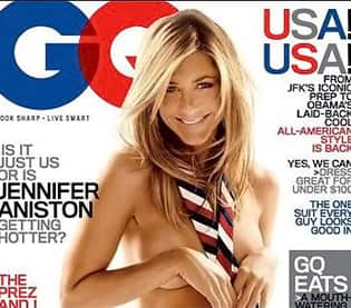 Jennifer Aniston posed in nothing but a neck tie for GQ magazine.