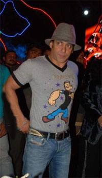 Bollywood's muscle man Salman Khan spotted at a media event.