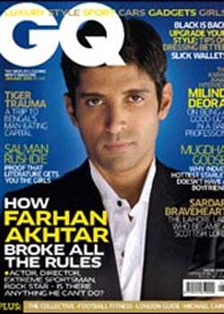 Farhan Akhtar makes a fashion debut as he poses for the cover of 'GQ' magazine.