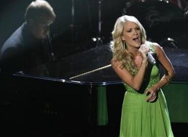 Carrie Underwood performs 'I Know You Won't' at the 35th annual People's Choice awards in LA.