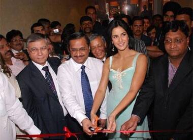 Katrina Kaif inaugurates a spa in Mumbai.